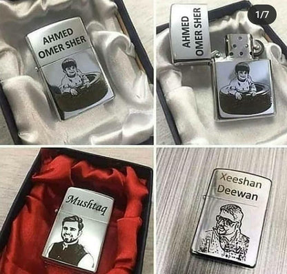 Zippo Lighter With Name & Photo Engravings