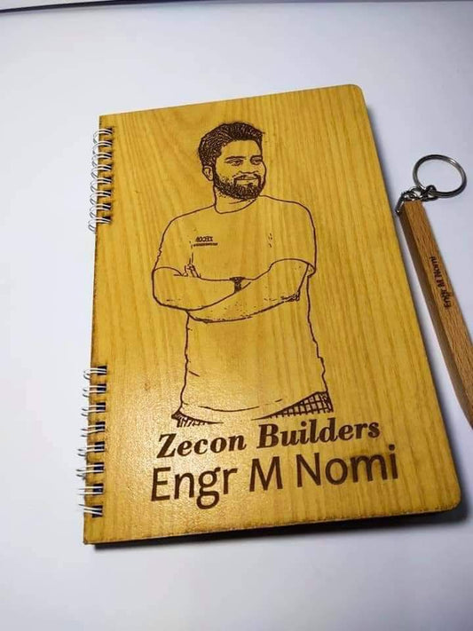 Wooden Diary With Name & Pictures Engraved