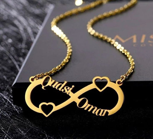 Infinity Shape Double Name Locket